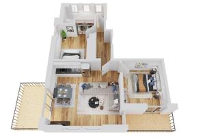 eine Darstellung eines Grundrisses eines Hauses in der Unterkunft Smart Resorts Opal 403 in Winterberg