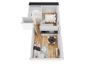 een weergave van een plattegrond van een appartement bij Smart Resorts Haus Opal Ferienwohnung 404 in Winterberg