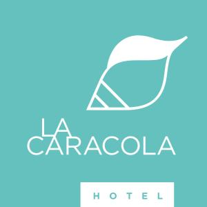 a logo for a hotel with a bird flying at Hotel La Caracola Suances in Suances