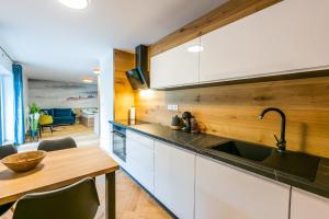Kuchyň nebo kuchyňský kout v ubytování Apartmán Siesta Terchová