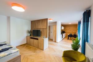 TV a/nebo společenská místnost v ubytování Apartmán Siesta Terchová