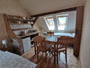 Kuchyňa alebo kuchynka v ubytovaní Apartmány U Koudelníka