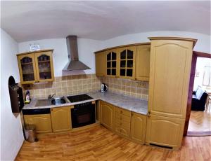 Kuchyň nebo kuchyňský kout v ubytování Apartment Galerie Marie