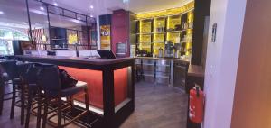 Kuchyň nebo kuchyňský kout v ubytování Hotel Wettiner Hof