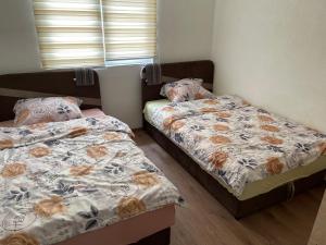 two beds sitting next to each other in a room at Luxury Apartments Sarajevo in Ilijaš +28 photos
