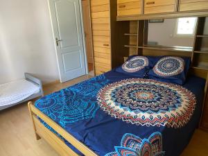 Säng eller sängar i ett rum på Vendée - Maison de Vacances