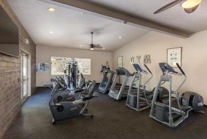 a gym with treadmills and elliptical machines at WorldMark St. George in St. George
