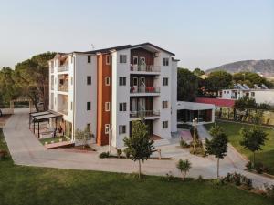 an aerial view of a white apartment building at KOMPLEKSI ROYAL in Velipojë