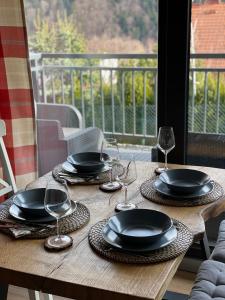 Balkon lub taras w obiekcie Apartament Na Górce, sauna & jacuzzi