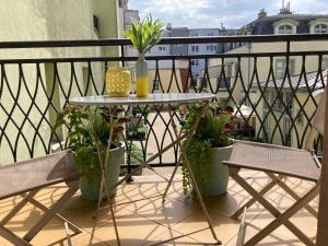 Balkón alebo terasa v ubytovaní Kierunek Sopot Apartament GRACJA Monte Cassino 36