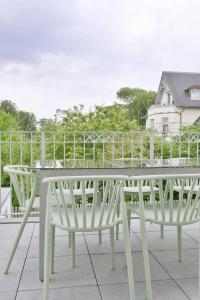 Ein Balkon oder eine Terrasse in der Unterkunft KOSI am Meer ZEHN