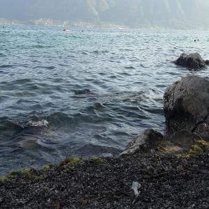 grupa skał na brzegu wody w obiekcie Stone House Dragutinovic w Kotorze