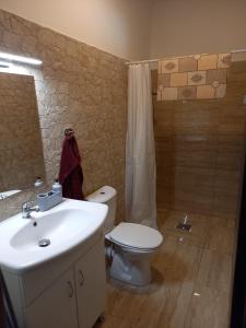 Kúpeľňa v ubytovaní Apartmány na Šumavě
