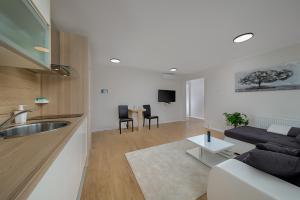 Televízia a/alebo spoločenská miestnosť v ubytovaní Villa Madison