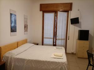 TV a/nebo společenská místnost v ubytování Albergo Roma