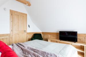 Telewizja i/lub zestaw kina domowego w obiekcie Apartamenty Franka Zakopane