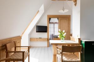 Telewizja i/lub zestaw kina domowego w obiekcie Apartamenty Franka Zakopane