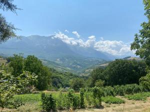 a view of a valley with mountains in the background at Agriturismo Colle Dei Venti in Arsita