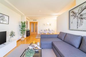 salon z kanapą i telewizorem w obiekcie MyFlats Luxury Navas w Alicante