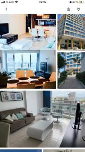 Khu vực ghế ngồi tại Hermoso Departamento Amueblado frente al mar