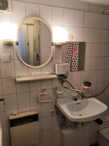 Kúpeľňa v ubytovaní Apartmány v centru u Moravců
