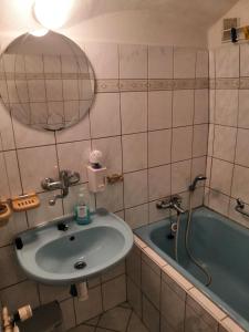 Kúpeľňa v ubytovaní Apartmány v centru u Moravců