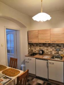 Kuchyňa alebo kuchynka v ubytovaní Apartmány v centru u Moravců