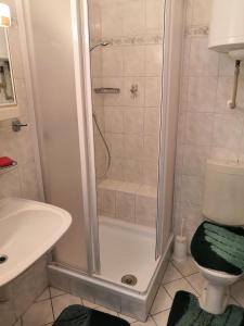 Kúpeľňa v ubytovaní Apartmány v centru u Moravců