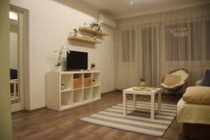 TV a/nebo společenská místnost v ubytování Feel Danube apartment