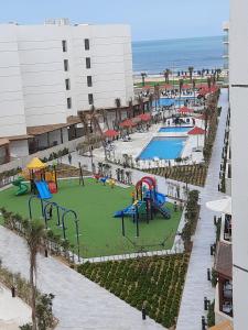 an aerial view of a playground at a resort at porto said بورتوسعيد in `Ezbet Shalabi el-Rûdi