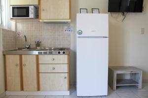 Kuchyň nebo kuchyňský kout v ubytování Iason Apartments