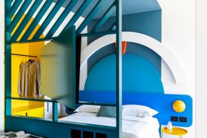 Postel nebo postele na pokoji v ubytování Hotel Albatros