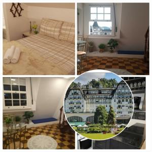 Ένα ή περισσότερα κρεβάτια σε δωμάτιο στο Apartamento Temporada Palácio Quitandinha em Petrópolis RJ