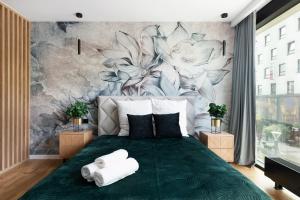 Postel nebo postele na pokoji v ubytování Easy Rent Apartments - GOLD 30, Centrum 24h Check-in