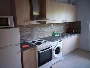 Kuchyň nebo kuchyňský kout v ubytování THALASSA ALMYROS APARTMENTS