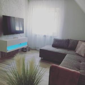 TV a/nebo společenská místnost v ubytování Ferienwohnung Lavanda