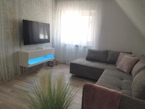 TV a/nebo společenská místnost v ubytování Ferienwohnung Lavanda