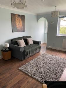 - un salon avec un canapé et un tapis dans l'établissement 15 Maple Court, à Oxford
