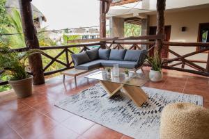 Posezení v ubytování Hotel Macondo Holbox