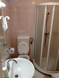Koupelna v ubytování Tourist Rooms Sajovic