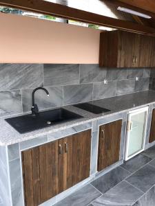 Kuchyň nebo kuchyňský kout v ubytování Korall Apartman