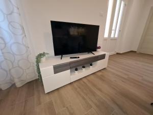 Televízia a/alebo spoločenská miestnosť v ubytovaní Apartments and Rooms Mazuranic + 21 fotografií