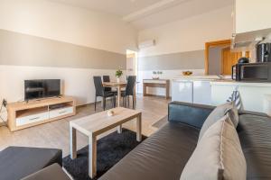 Kuchyň nebo kuchyňský kout v ubytování Apartman Luka