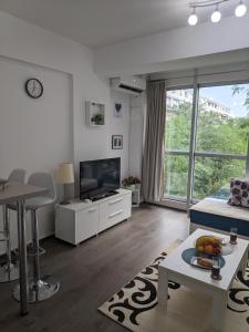 Khu vực ghế ngồi tại Blue Corner Apartment