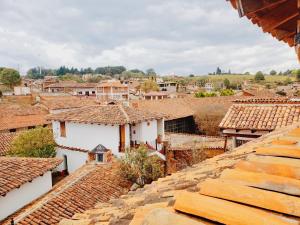 a view from the roofs of a town at Posada la Manzanilla in La Manzanilla de la Paz