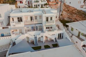 an aerial view of a white house at Anatoli Luxury Studios & Suites in Astypalaia