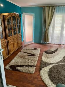 a living room with two rugs on the floor at Casa Rosi - Oradea in Oradea