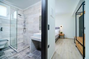 Koupelna v ubytování Solar Suites