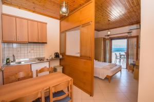 Kuchyň nebo kuchyňský kout v ubytování Dionysos Apartments