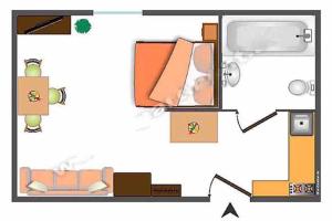 Plan piętra w obiekcie Apartment Naschmarkt